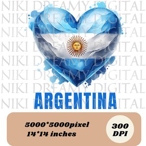 Argentina PNG, Sublimation Designs, Heart Png, T-Shirt Png, Trending Png, Shirt Design, Sweatshirt Design, Sublimation Png, Digital Download