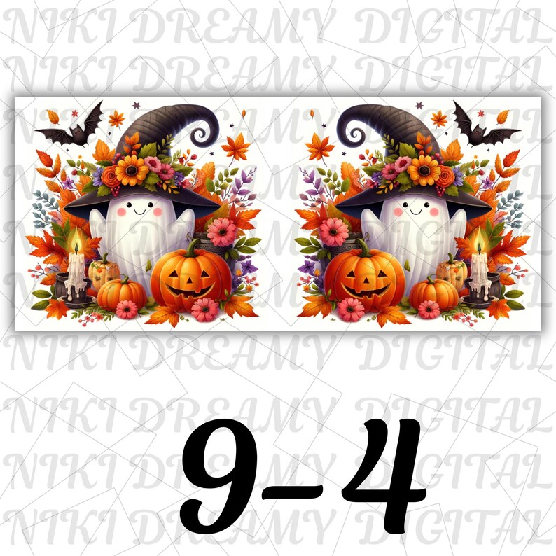 Cute Spooky Season Mug Wrap, 11 oz & 15 oz Halloween Coffee Mug Template, Fall Vibes Png, Pumpkin Mug Sublimation Designs, Digital Download