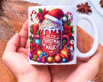 This is My Christmas magische mok png-sublimatieontwerpen, 11 oz en 15 oz kerstmokomslag, kerstvakantie mokomslag, digitale download, digitale download, png