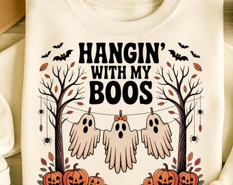 Trendy Ghost PNG: Halloween Sublimation Design (Digital Download)