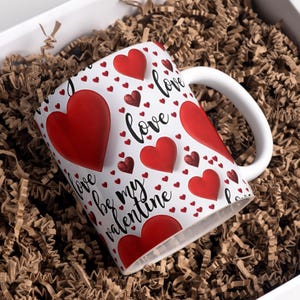 Love Mug Wrap, 11oz & 15oz Coffee Mug Wrap, Mug Wrap Png, Coffee Mug Png Sublimation Designs, Valentines Day Mug Wrap, Digital Download PNG