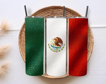 Mexican Flag Tumbler Wrap 20 Oz Skinny Tumbler Sublimation Designs Mexico Tumbler Wrap 3D Tumbler Wrap Mexico Tumbler Wrap Digital Download