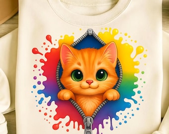 Cat PNG T-Shirt Design Cat Mom Png Cat Lover Png Sublimation Designs Trending Png Cute Cat Png Zipper Png Cat Shirt  Digital Download DTF