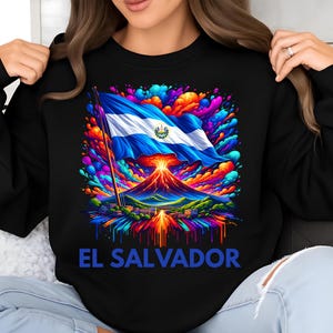 El Salvador Flag Png Sublimation Designs, Flag Png, Volcano Png, El Salvador Shirt, T-Shirt Design, Trending Png, Digital Download PNG