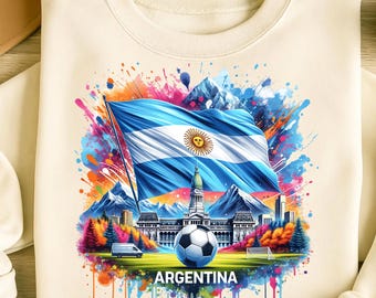 Argentina PNG T-Shirt Design Argentina Flag Soccer Png Sublimation Designs Argentina Shirt Png Trending Png Bestseller Png Digital Download