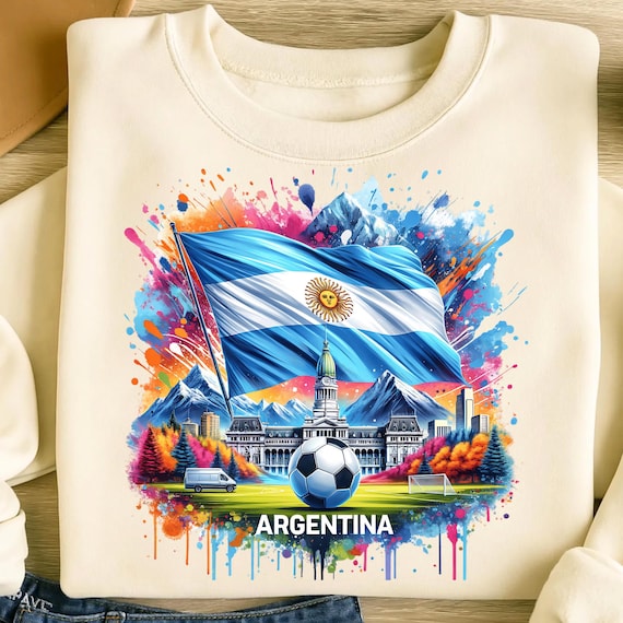 Argentina PNG T-Shirt Design Argentina Flag Soccer Png Sublimation Designs Argentina Shirt Png Trending Png Bestseller Png Digital Download