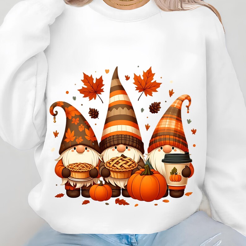 Fall Gnomes Png, Sublimation Designs, Fall Leaves Png, Pumpkin Season Png, Autumn Leaves Png, Pumpkins Png, T-Shirt Design, Digital Download