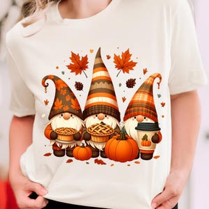 Fall Gnomes Png, Sublimation Designs, Fall Leaves Png, Pumpkin Season Png, Autumn Leaves Png, Pumpkins Png, T-Shirt Design, Digital Download