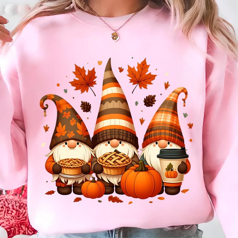 Fall Gnomes Png, Sublimation Designs, Fall Leaves Png, Pumpkin Season Png, Autumn Leaves Png, Pumpkins Png, T-Shirt Design, Digital Download