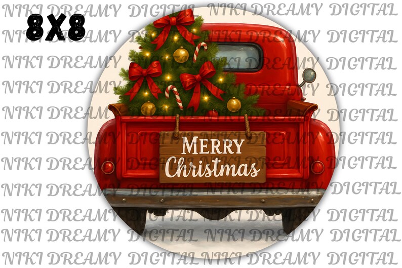 Merry Christmas Wind Spinner PNG Sublimation Designs 8 Inch & 10 Inch Wind Spinner Christmas Spinner Merry Christmas PNG Digital Download