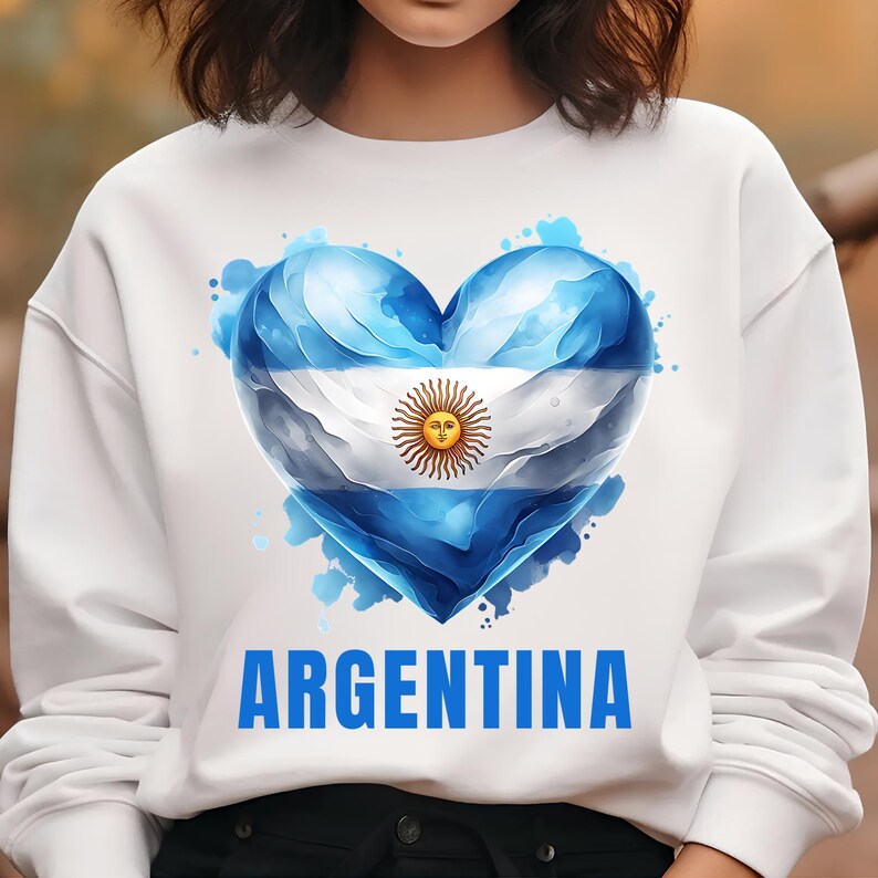 Argentina PNG, Sublimation Designs, Heart Png, T-Shirt Png, Trending Png, Shirt Design, Sweatshirt Design, Sublimation Png, Digital Download