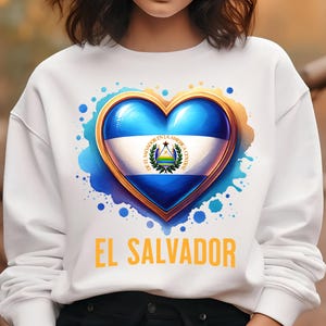 El Salvador PNG, Sublimation Designs, El Salvador Flag Png, Heart Png, El Salvador Shirt, T-Shirt Png, Trending Png, Digital Download DTF