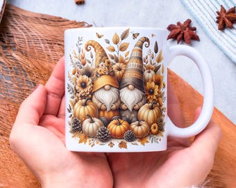 Fall Mug Wrap: Autumn Vibes Sublimation Design (Digital Download PNG, 11oz & 15oz Mugs)