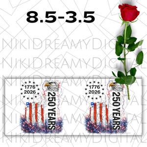 250 America Mug Wrap PNG, 11 oz & 15 oz Coffee Mug Wrap, Anniversary Mug Wrap, Coffee Cup Sublimation Designs,  Mug Wrap, Digital Download