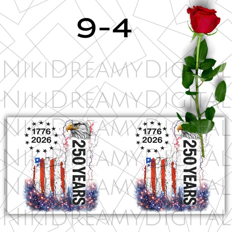 250 America Mug Wrap PNG, 11 oz & 15 oz Coffee Mug Wrap, Anniversary Mug Wrap, Coffee Cup Sublimation Designs,  Mug Wrap, Digital Download