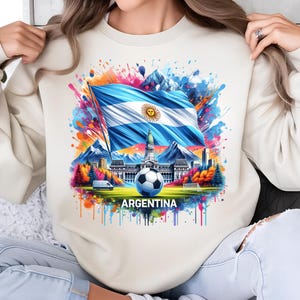 Argentina PNG T-Shirt Design Argentina Flag Soccer Png Sublimation Designs Argentina Shirt Png Trending Png Bestseller Png Digital Download