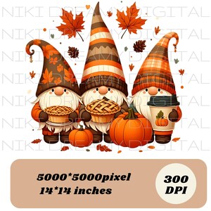 Fall Gnomes Png, Sublimation Designs, Fall Leaves Png, Pumpkin Season Png, Autumn Leaves Png, Pumpkins Png, T-Shirt Design, Digital Download