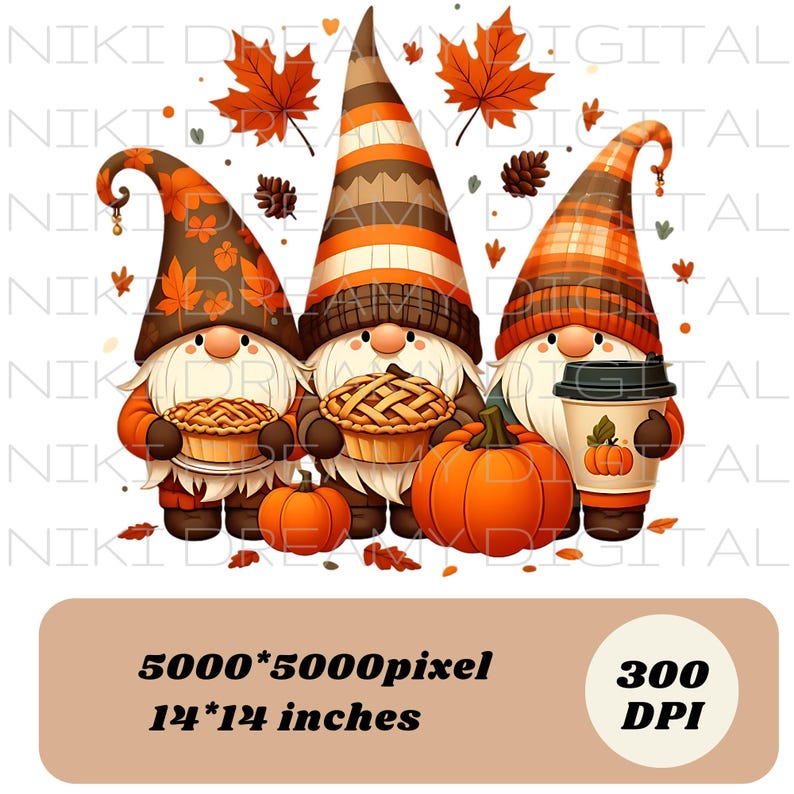 Fall Gnomes Png, Sublimation Designs, Fall Leaves Png, Pumpkin Season Png, Autumn Leaves Png, Pumpkins Png, T-Shirt Design, Digital Download