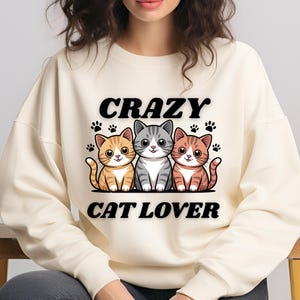 Crazy Cat Lover PNG Sublimation Designs, Cute Cat Png, Crazy Cat Lady Png, Cat Lover Png, Trending Png, T-Shirt Design, Digital Download PNG
