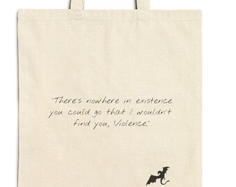 Fourth Wing Tote Bag: Xaden Quote, Romantasy Merch