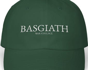 Basgiath War College Fourth Wing White Embroidered Classic Dad Cap - Romantasy Merch Bookish