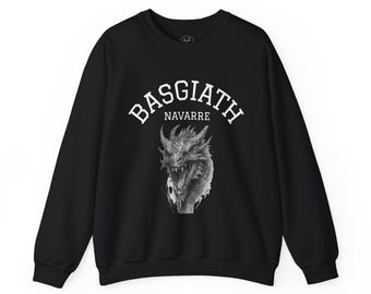 Basgiath War College Sweatshirt: Fourth Wing Dragon Romantasy Merch
