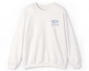 Cousins Beach Embroidered Sweatshirt: Summer Coastal Crewneck