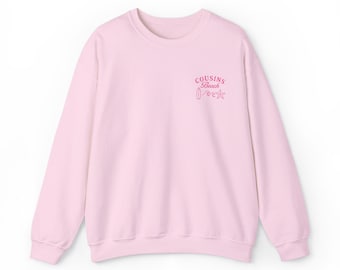 Cousins Beach Embroidered Sweatshirt: Summer Coastal Crewneck
