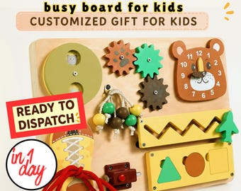 Busy Board for Toddlers , Travel Toy ,montessori sensory board ,all about me,treasure chest