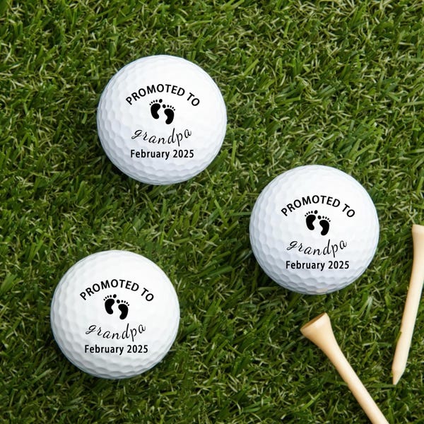 Personalized Pregnancy Announcement Golf Balls: Custom Grandparent Reveal