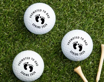 Pelotas de golf personalizadas, regalo para abuelo, papá, tío, bebé recién nacido, anuncio de embarazo, regalo exclusivo, regalo para papá, personalización exclusiva