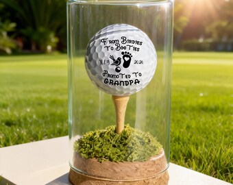 Van birdies tot booties golf, gepromoveerd tot opagolf, nieuw opa-golfcadeau, aangepaste opa-aankondiging, golffamiliefeest