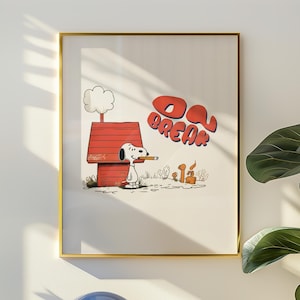 On Break: vintage hondenhokprint Snoopy