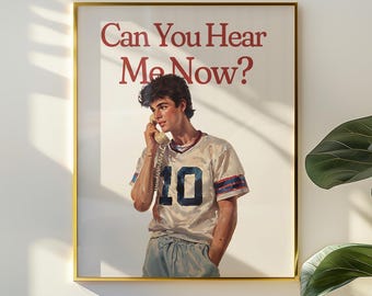 Can You Hear Me Now Vintage print, retro telefoon muurkunst jaren 80 nostalgie poster slaapzaal decor direct downloaden