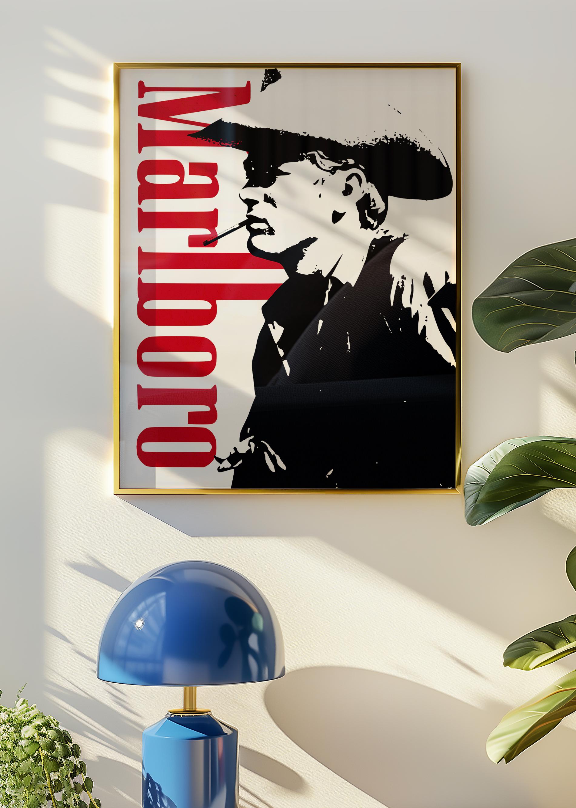 Vintage Cowboy Art Print, Classic Western Poster, Red Black White Vintage Cowboy Art Print, Classic Western Poster, Red Black White