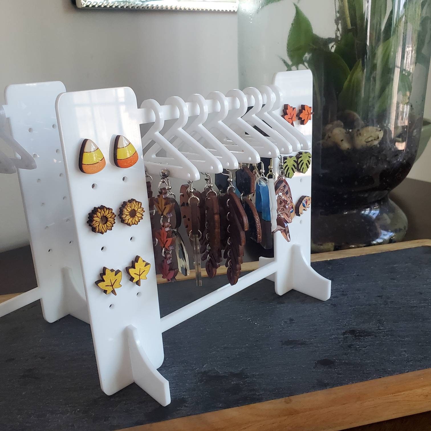 May and Birch Earring Holder Coat Hanger Earring Rack Etsy