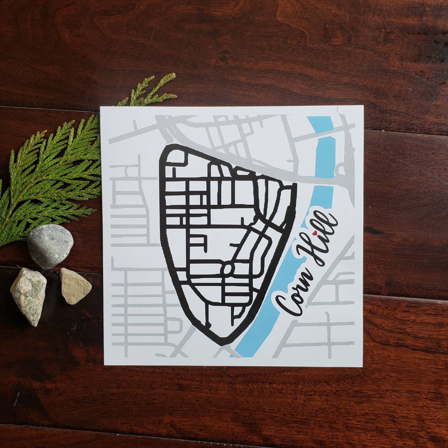 8x8 Cornhill Print Neighborhood Street Art 8x8 Print Etsy