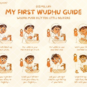 Purification In Islam Shia Wudhu Steps for Boys – Printable Islamic Ablution Guide - Etsy