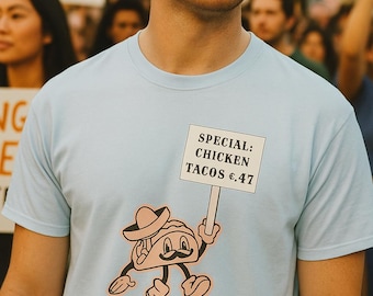 Camiseta divertida de protesta contra los tacos: camiseta con gráfico retro - Tacos de 47 centavos
