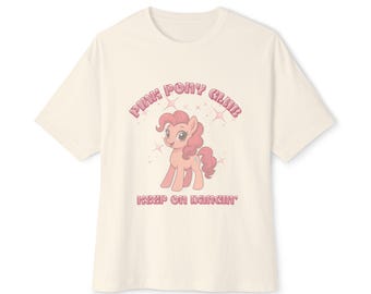 Pink Pony Club Oversized Boxy Tee: Retro Graphic T-Shirt