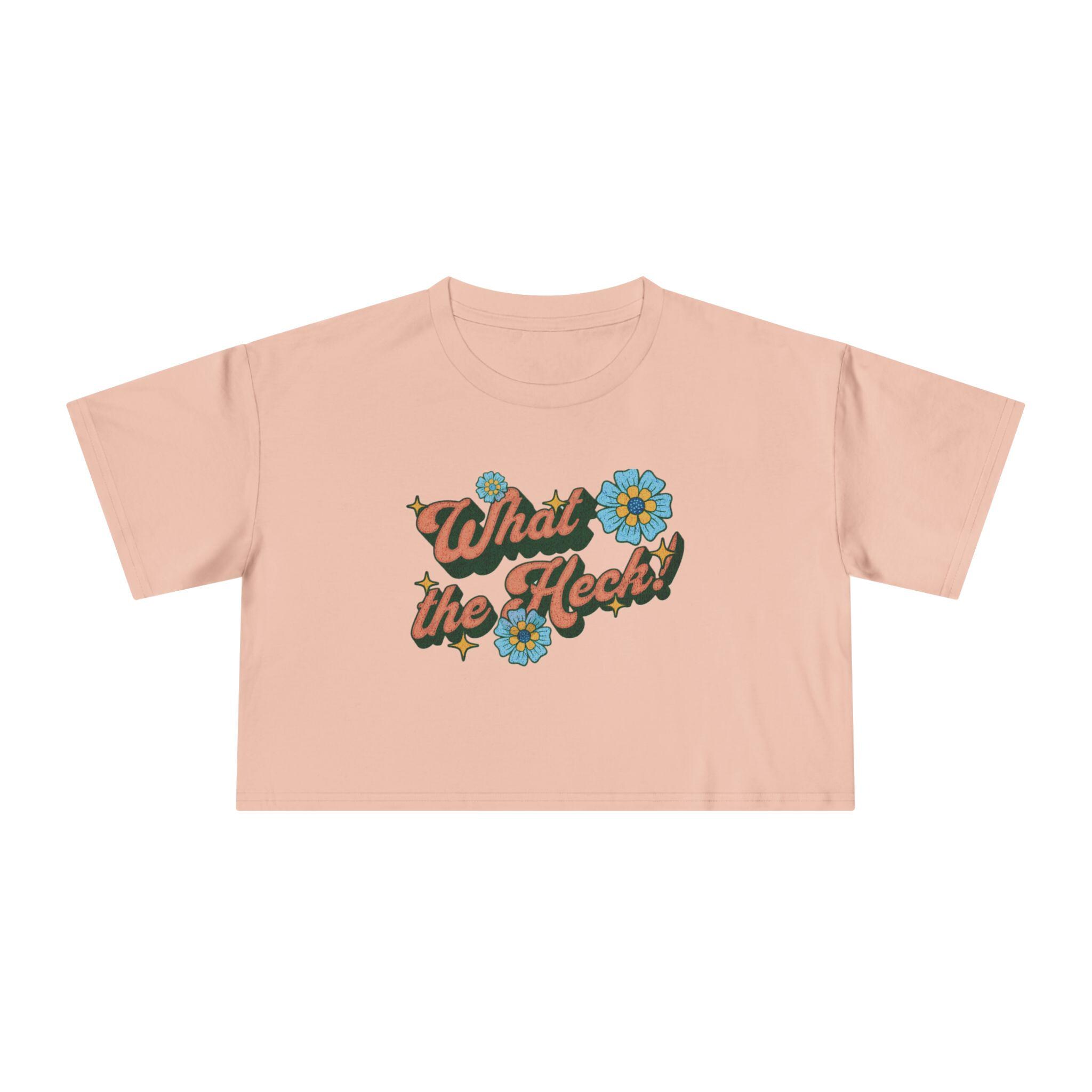 面白いグラフィッククロップTシャツ：生意気なレトロな「What the Heck!」Tシャツ - Etsy 日本, image size:2048x2048