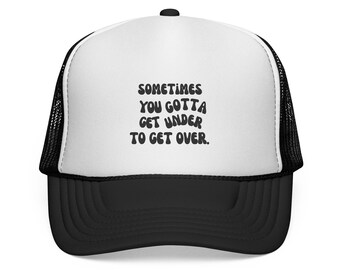 Motivational Trucker Cap: Inspiring Quote, Adjustable Fit
