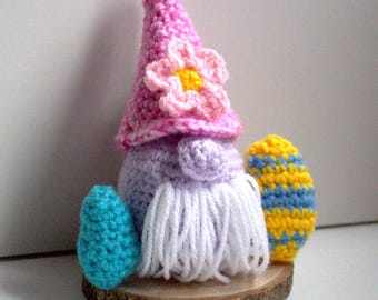 Easter Gnome Crochet Pattern: Spring Amigurumi with Eggs (PDF Pattern)