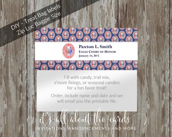 Eagle Scout Court of Honor Treat bag toppers -  "Scouting" Design- Print Your Own!