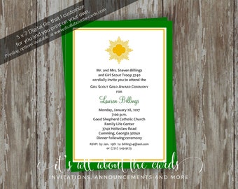 Girl Scout Gold Award Invitations - "Creative"