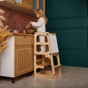 Toddler Tower - Table With Back, Kitchen Tower Foldable, Kitchen Stool ...
