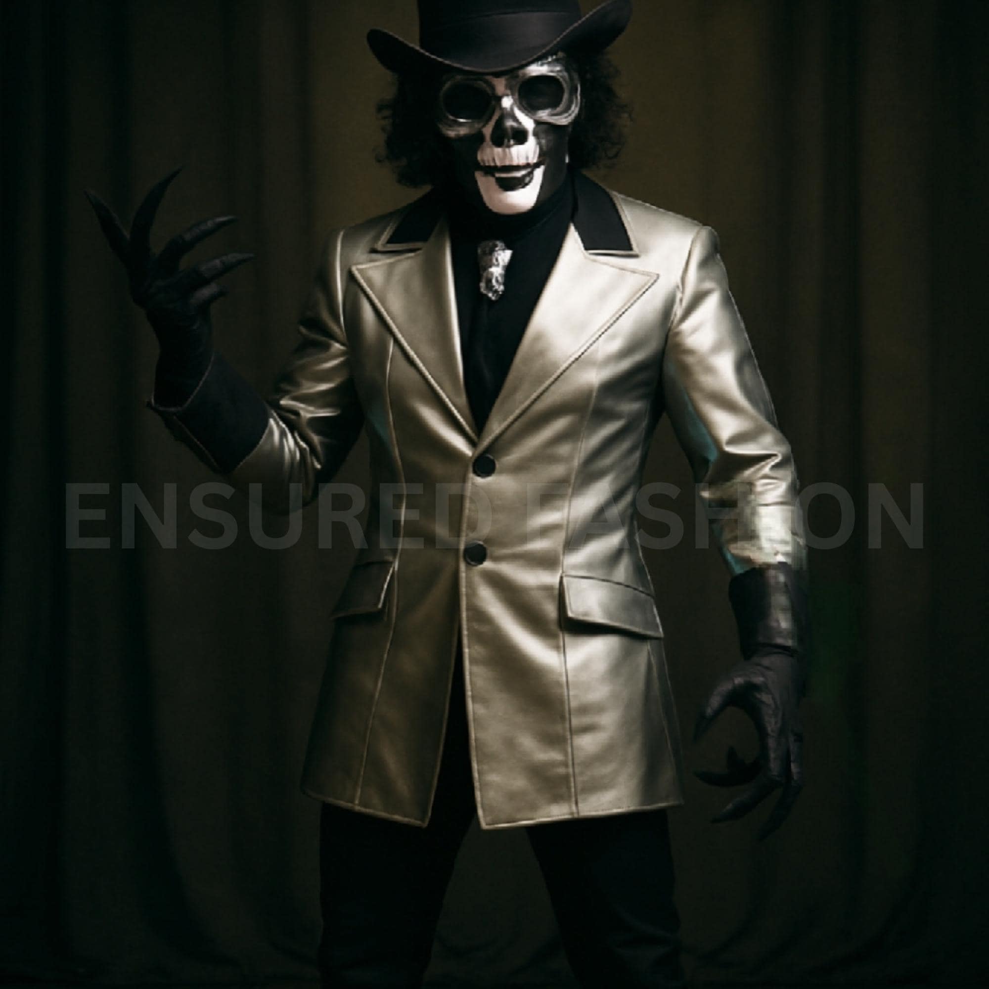Ghost Papa Emeritus V Style PU Leather Jacket | Ghost Band Rock Costume Blazer | Cosplay Outfit