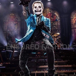 Ghost Papa Emeritus Cosplay Blazer – Ghost Rite Concert Jacket With &quot;Fk You&quot; patch