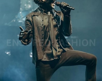 Papa V Inspired Jacket | Ghost Band Black Leather Coat | Gothic Pope Cosplay & Stagewear