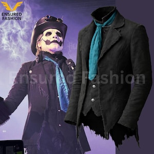 Papa Emeritus V Inspired Cotton Canvas Jacket | Ghost Band Cosplay | Gothic Rock Costume | Papa V Halloween Jacket